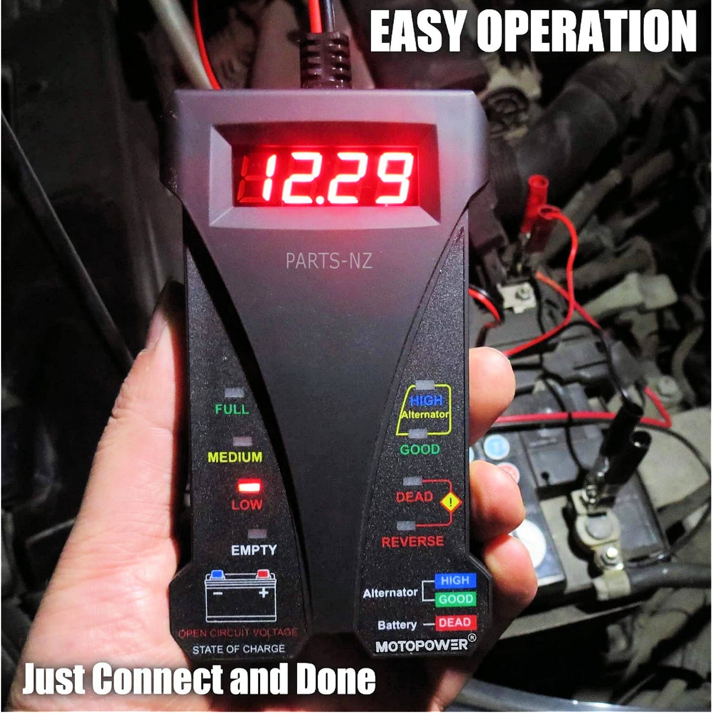 Battery & Alternator Analyzer For Testing Output - LED Display