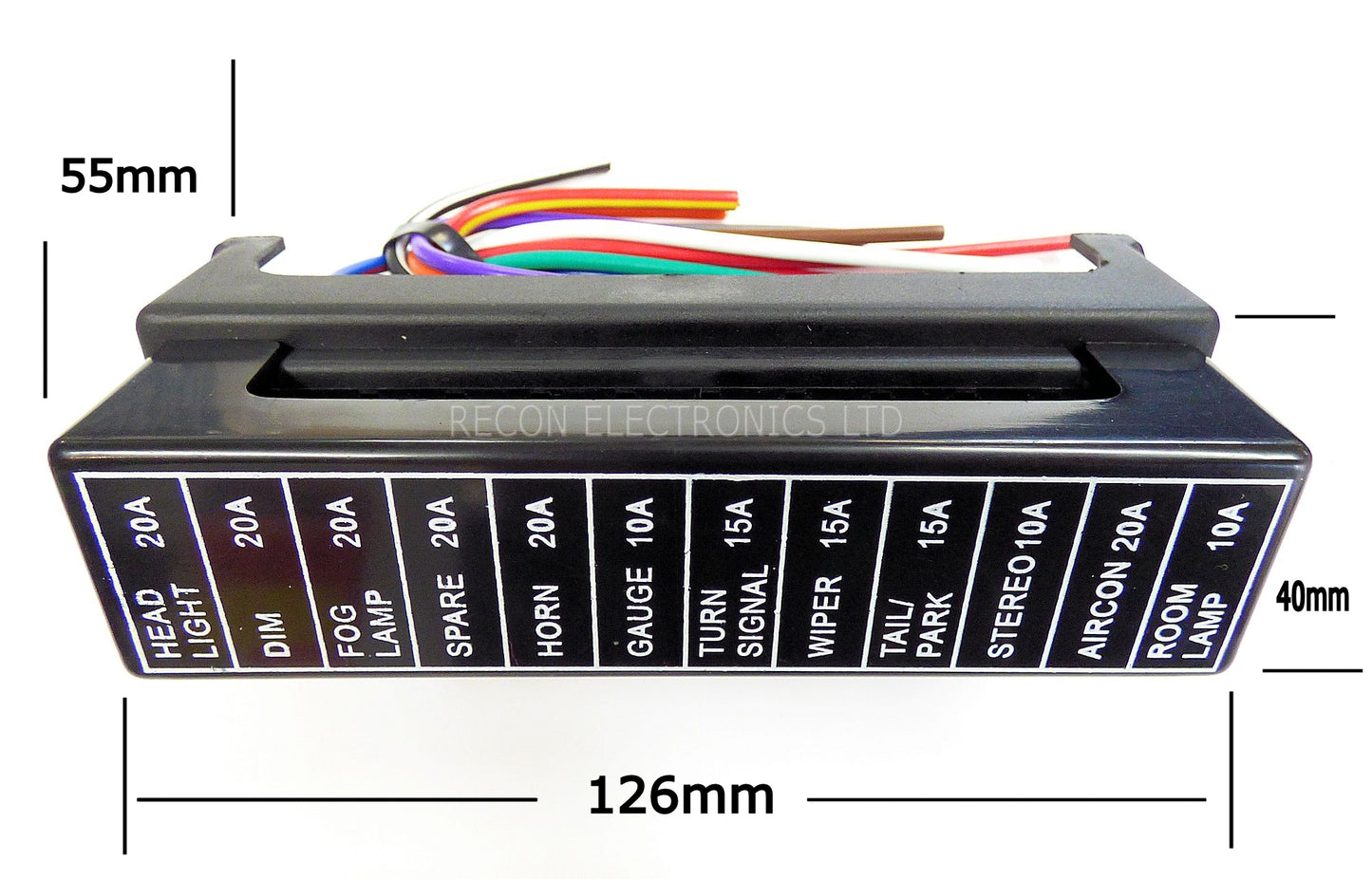 Fuse Box 12 Way Pre-Wired With Labelled Cover