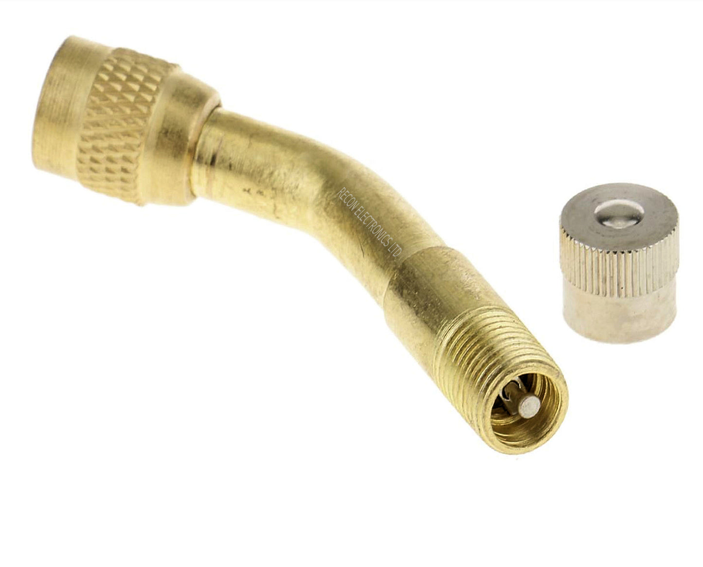 Tyre Tube Valve Stem 135° Extension Adapter & Cap - Universal