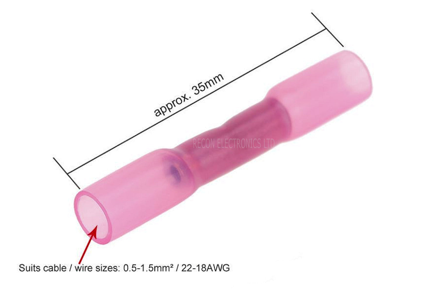 Heat Shrink - Butt Wire Crimp - Insulated Waterproof Connectors x 20
