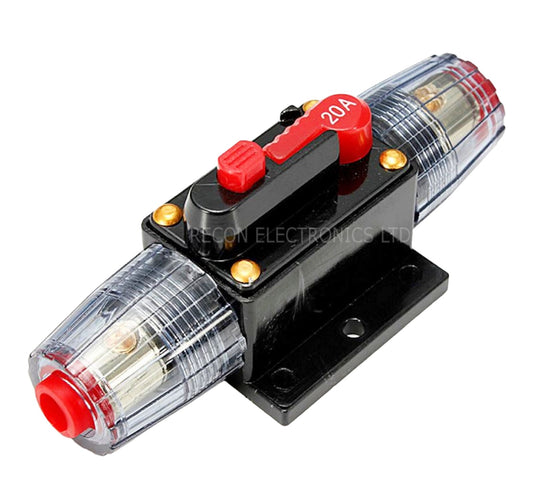 Circuit Breaker 20 Amp Inline Resettable - Heavy Duty