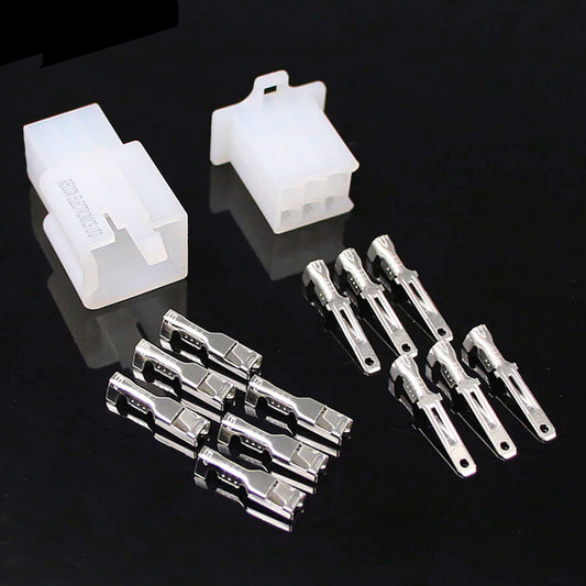 Motorcycle & ATV Male Plug & Female Socket 6 Pin Wire Connectors