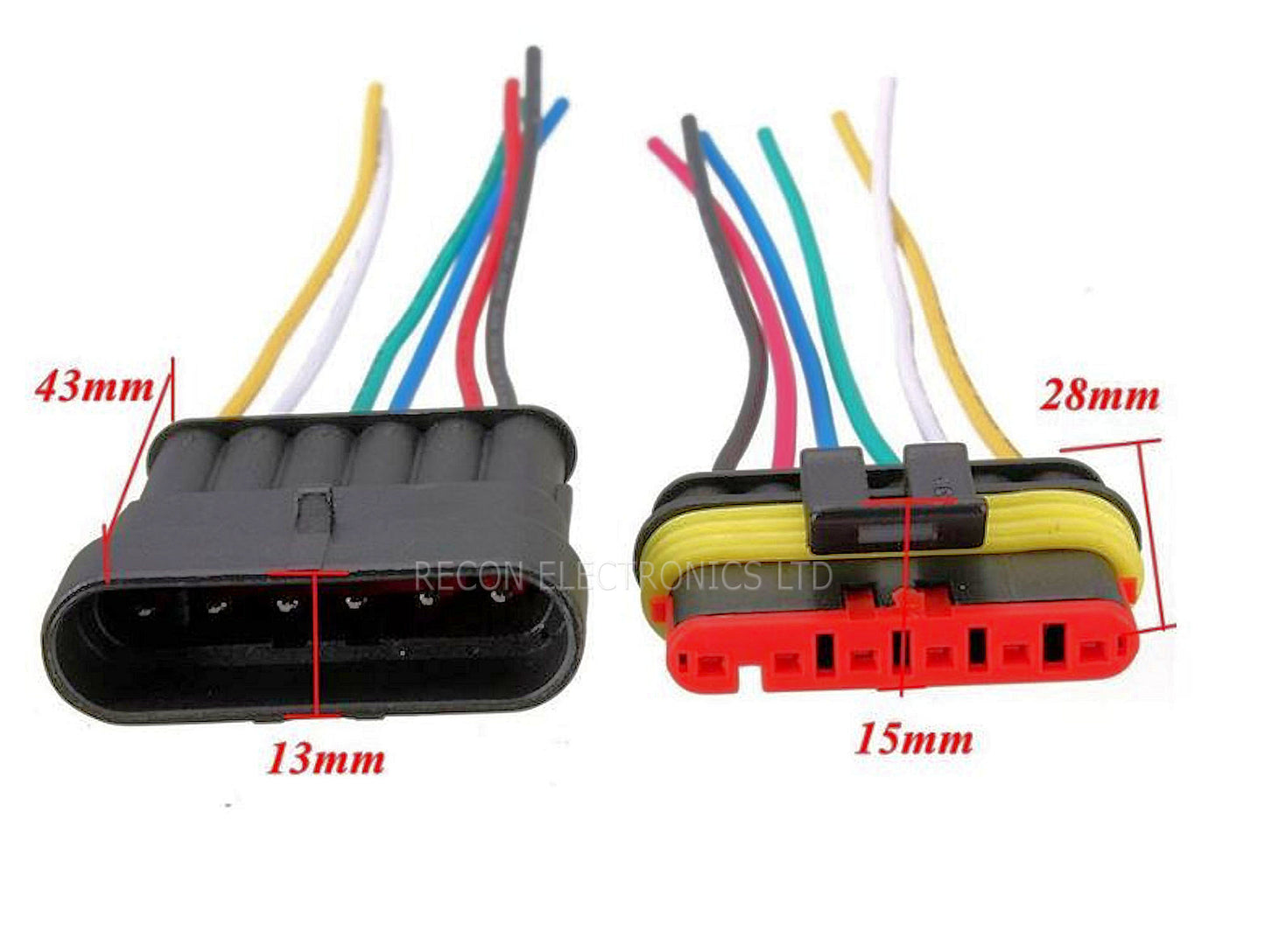Connector 6 Pin Auto Electrical Weatherproof & Dust Proof