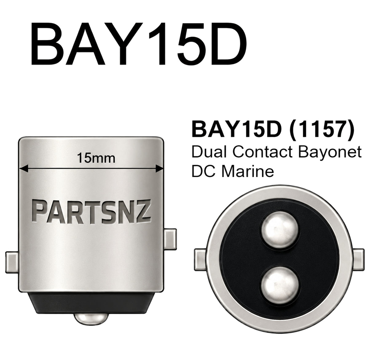 Motorcycle Indicator - Brake White LED Light Bulb