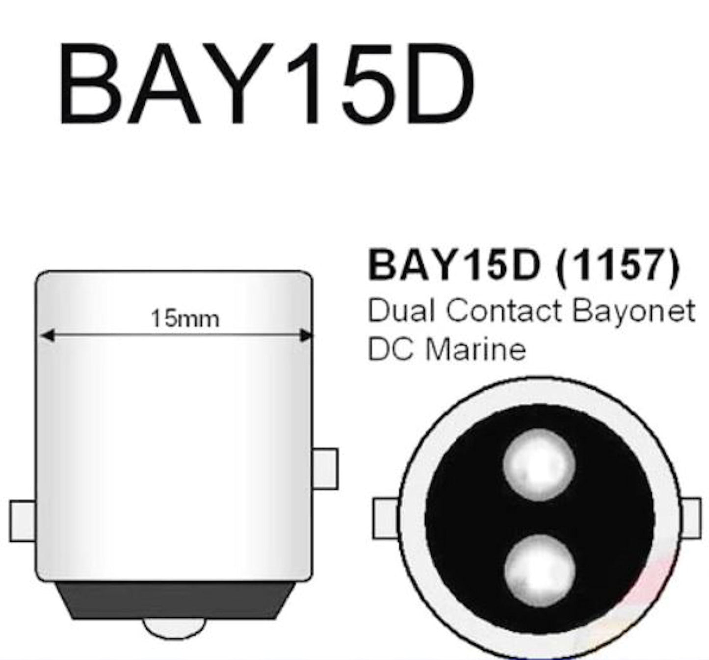 Motorcycle Indicator - Brake White LED Light Bulb