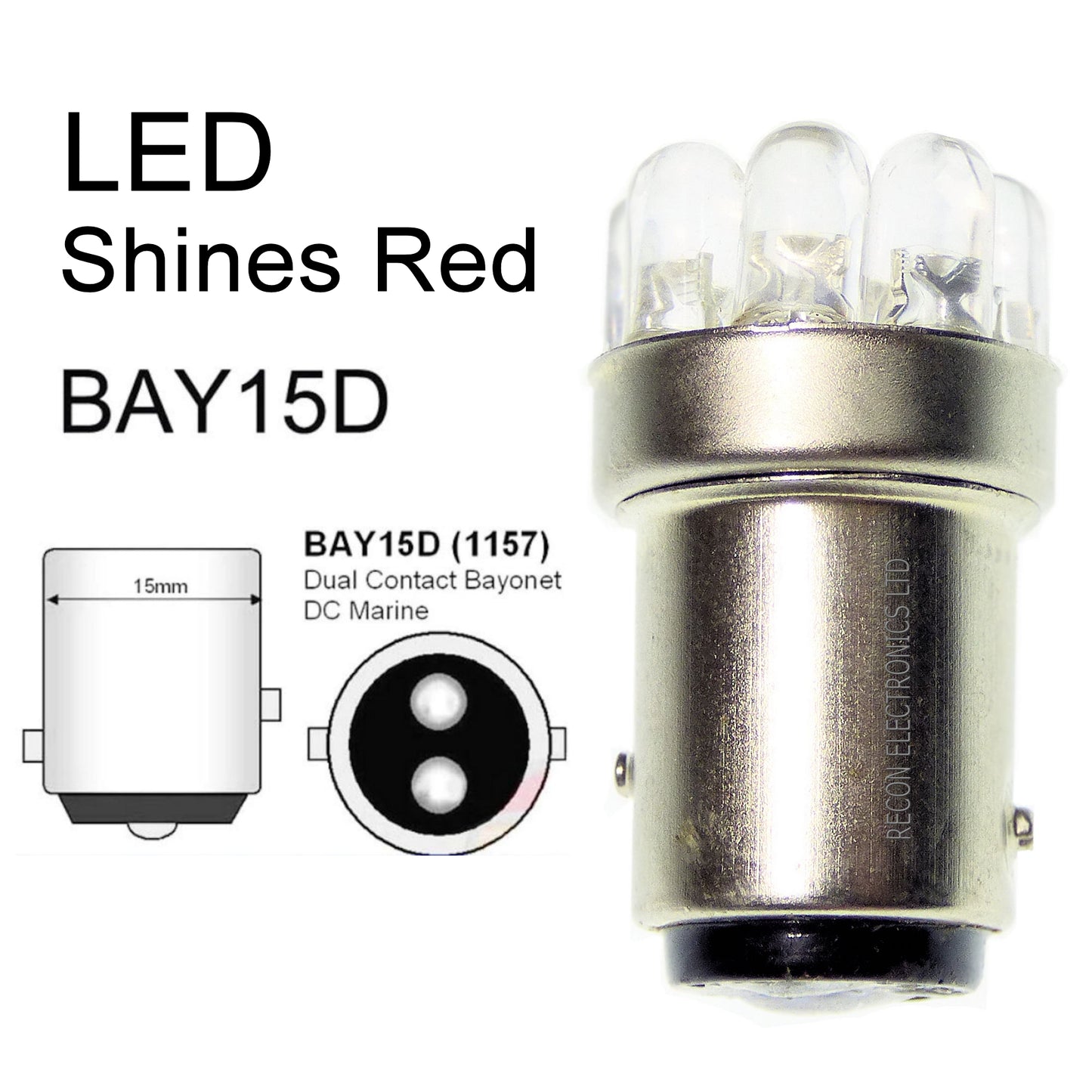 Motorcycle Brake Red LED Light Bulb