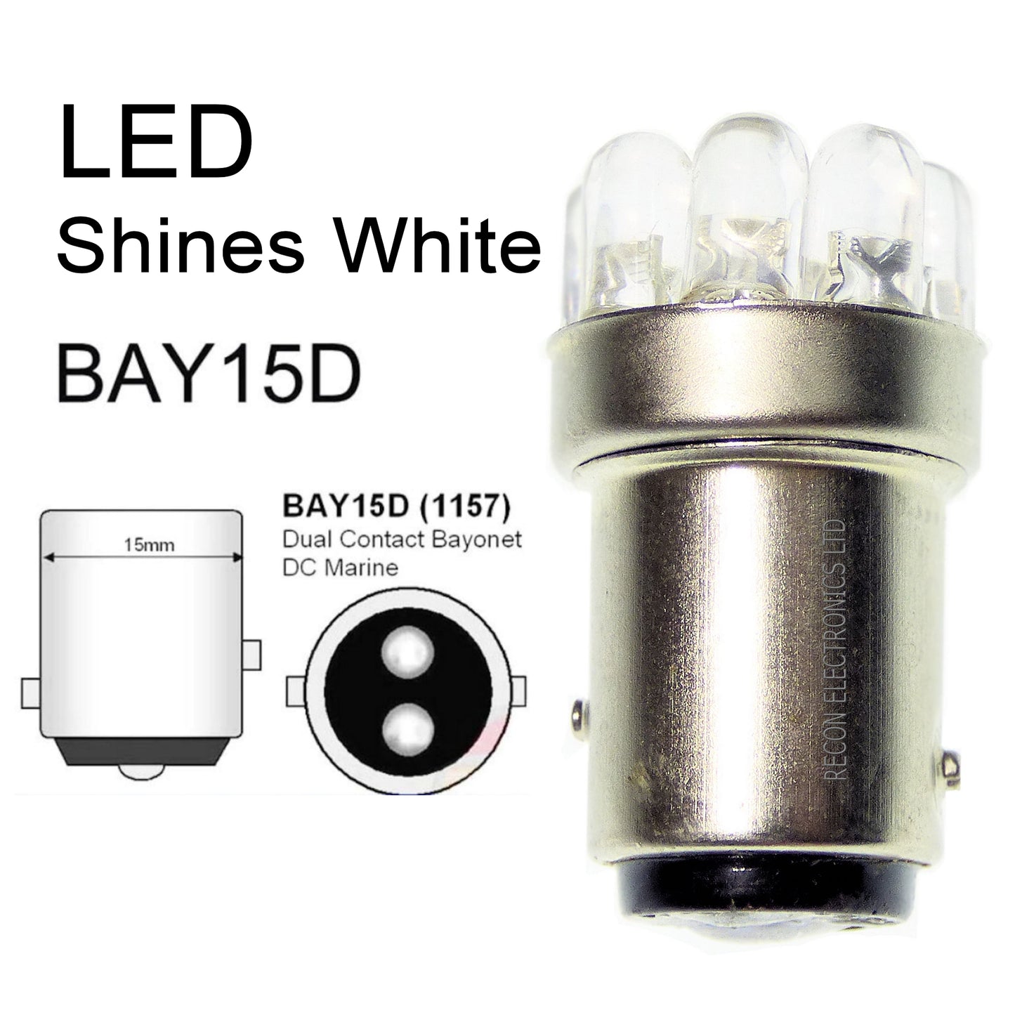 Motorcycle Indicator - Brake White LED Light Bulb