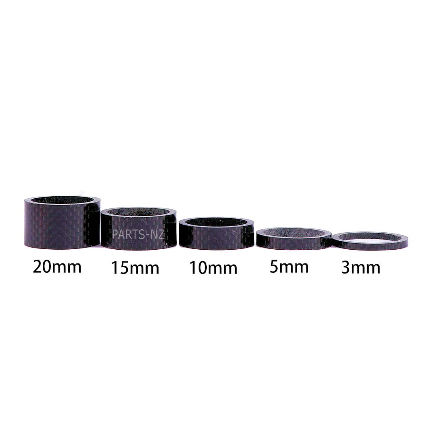 Carbon Fiber Bicycle 1-1/8" Headset Spacer Kit 3mm 5mm 10mm 15mm 20mm