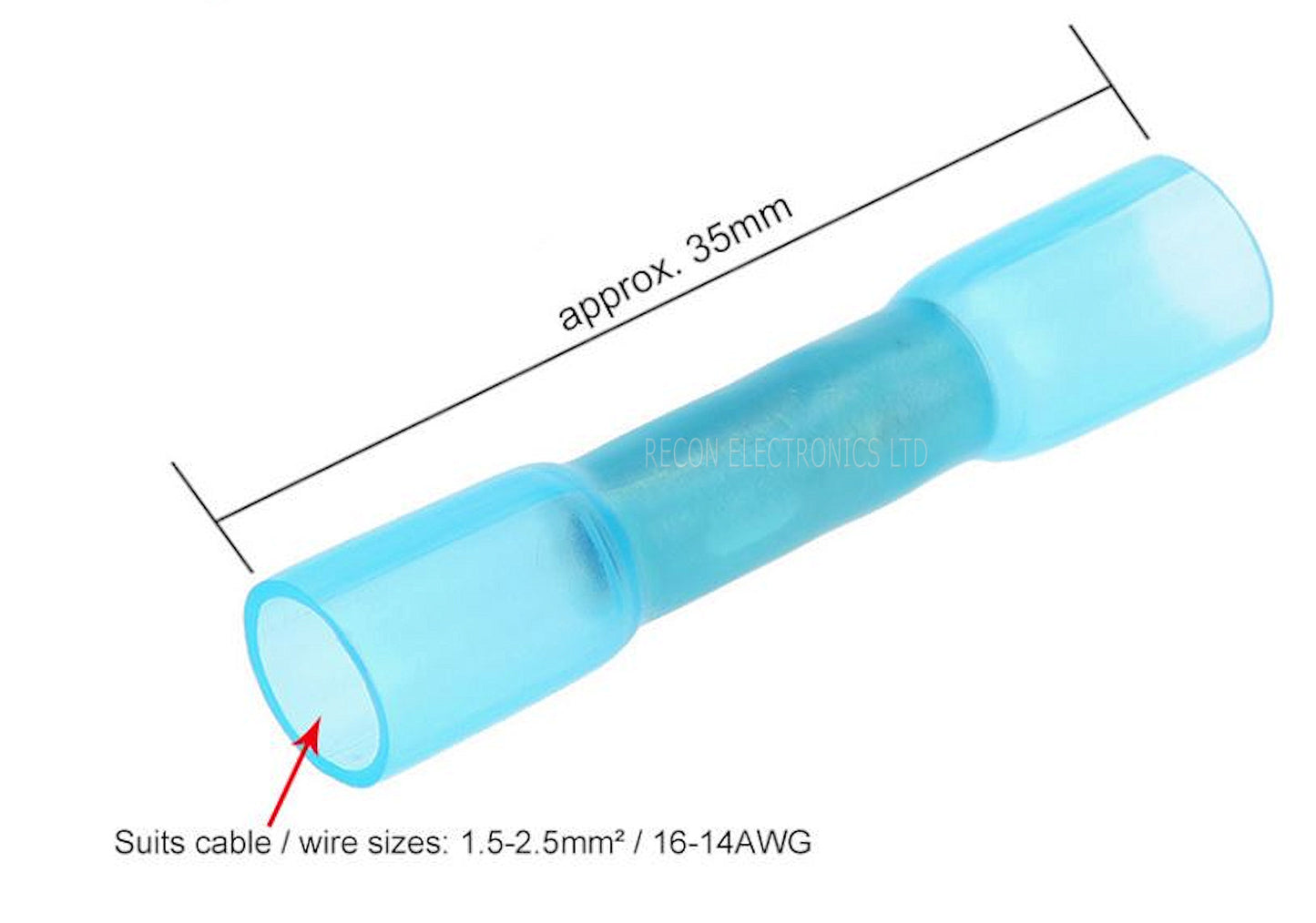 Heat Shrink - Butt Wire Crimp - Insulated Waterproof Connectors x 20