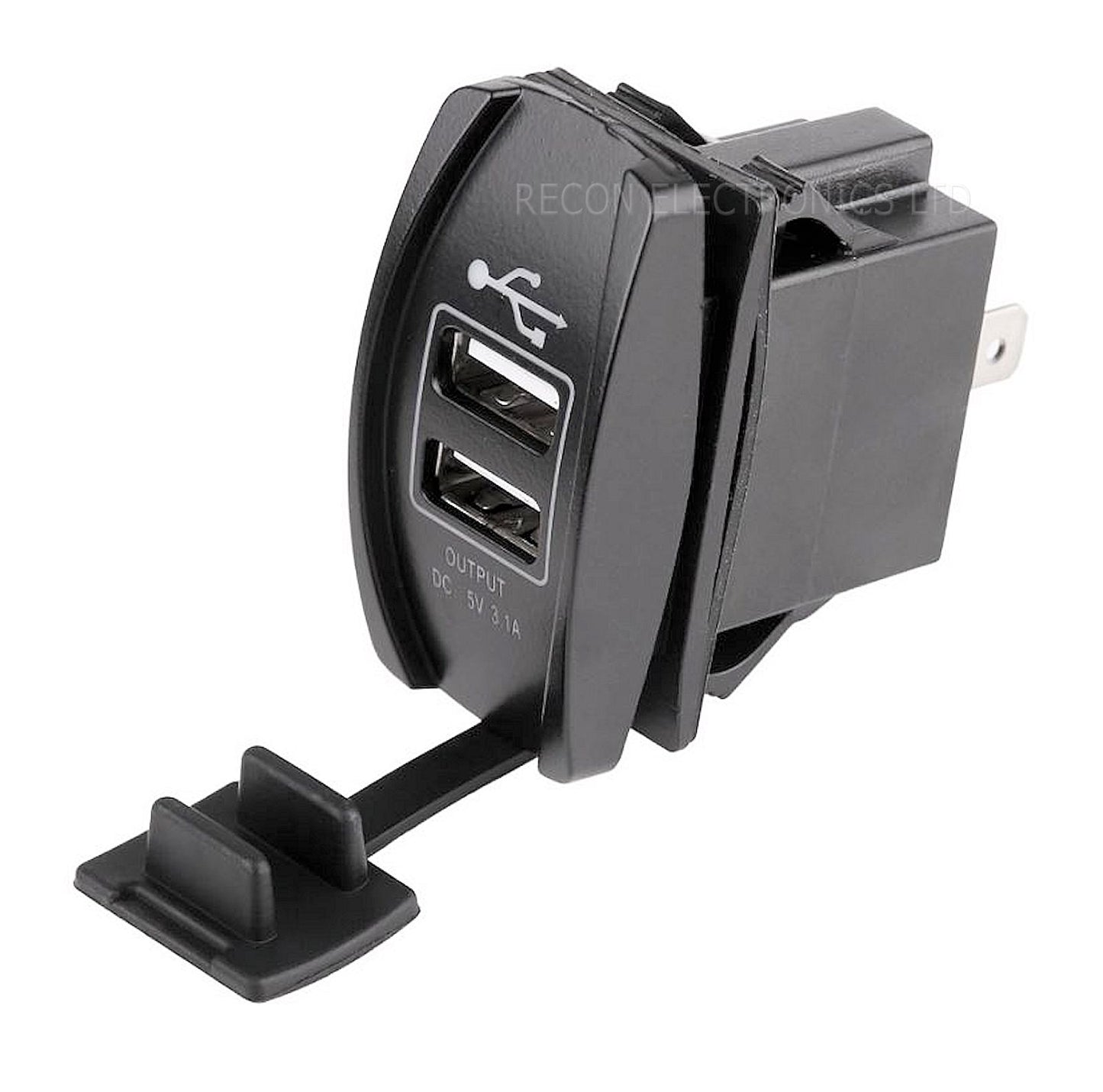 Mobile Phone Dual USB Fast Charger With Dust Cover - Universal