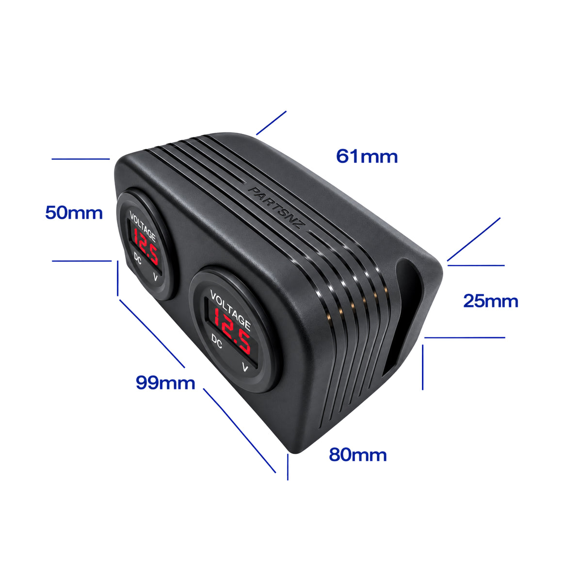 Battery Voltage - LED Display Gauge - Dual Console