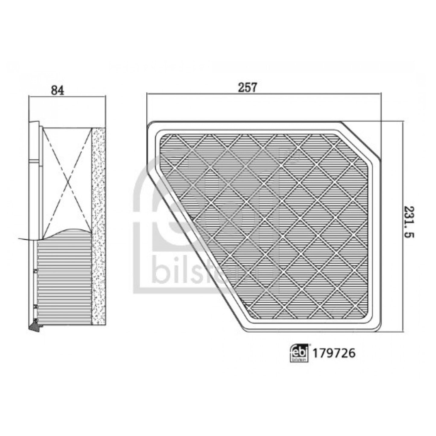 Fiat Ducato Air Filter Genuine Febi Bilstein - Made In Germany - PARTSNZ - Premium Parts