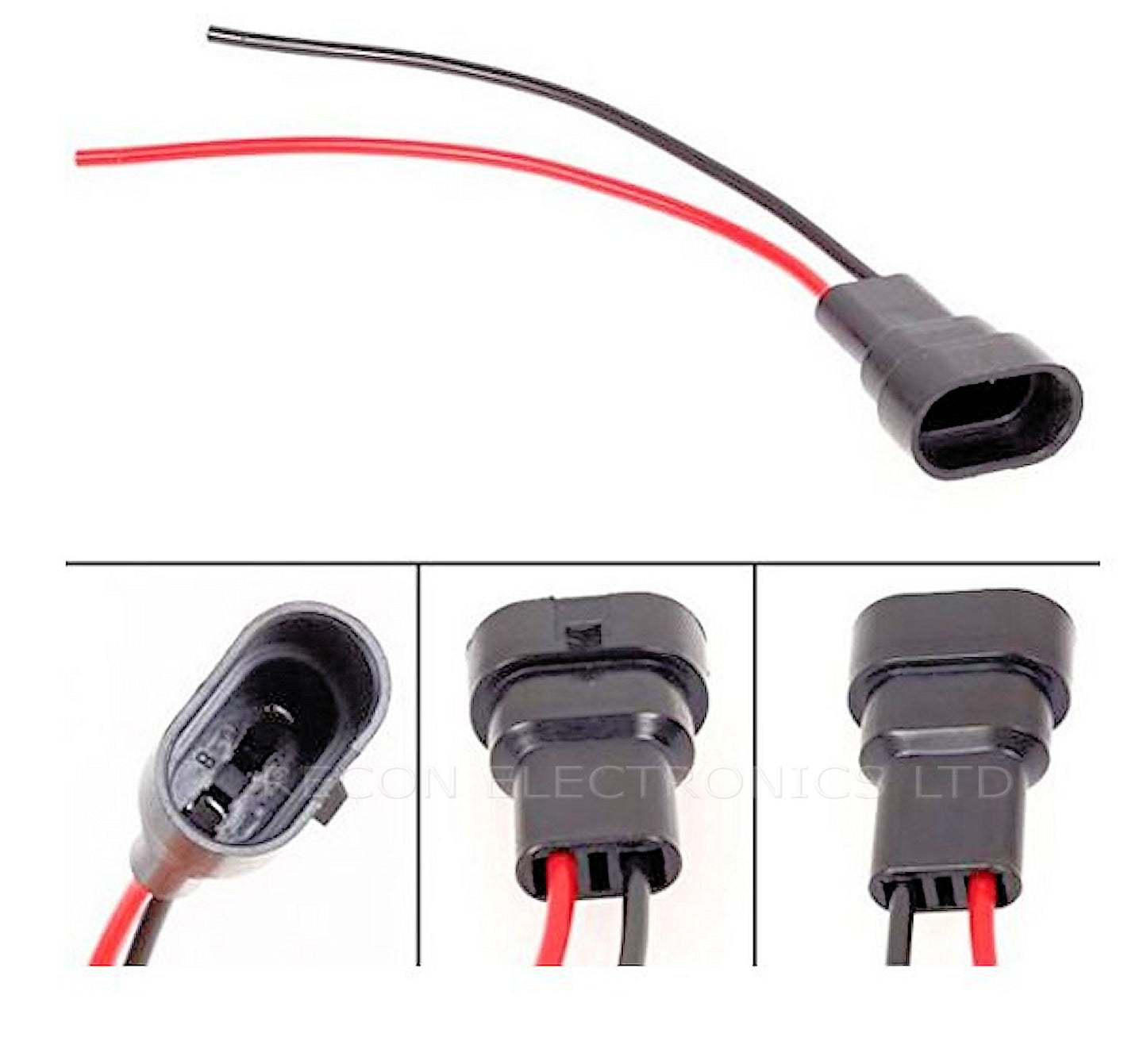 HB4 & HB3 Dust & Waterproof Female Socket & Wires