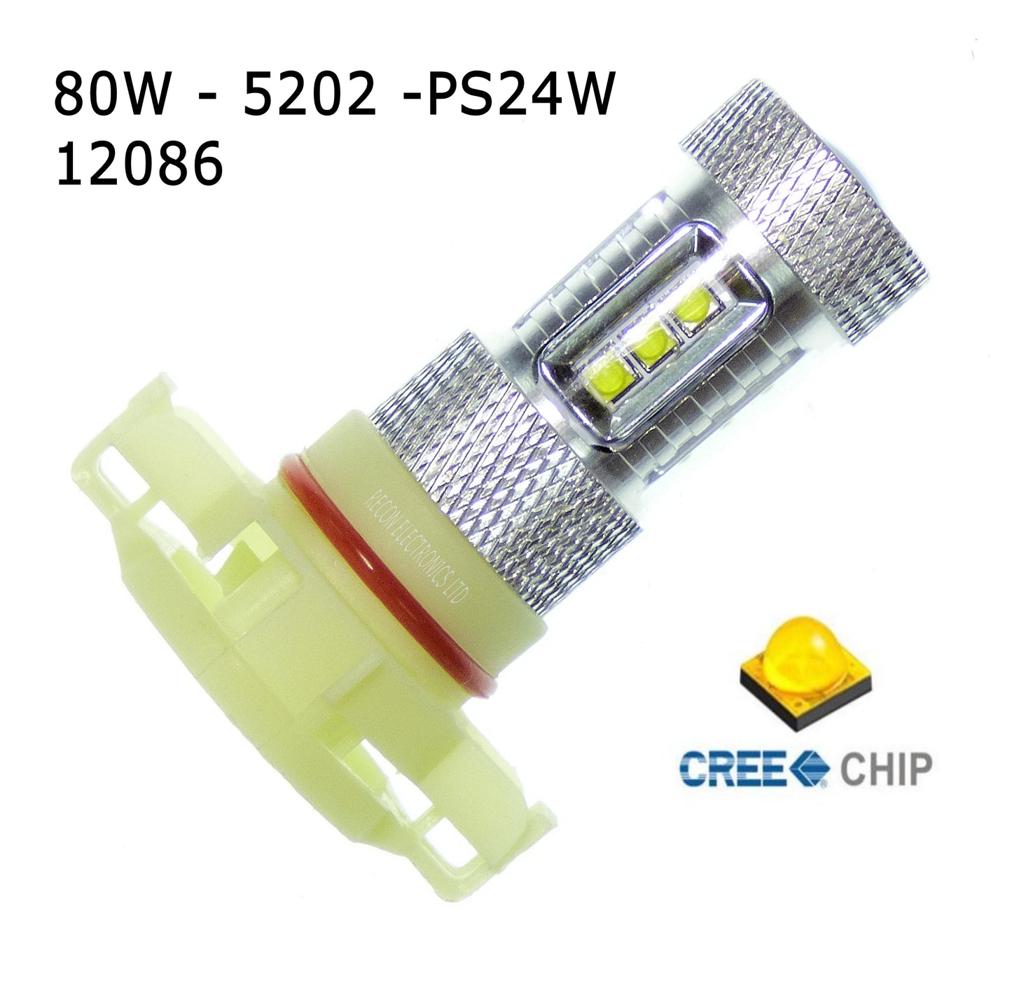 Spot, Fog & DRL Light Bulb CREE 80w LED 5202 - PS24W -12086
