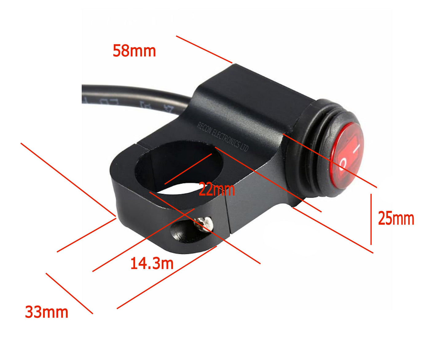 Motorcycle & ATV Handlebar On/Off Switch & Housing - Universal