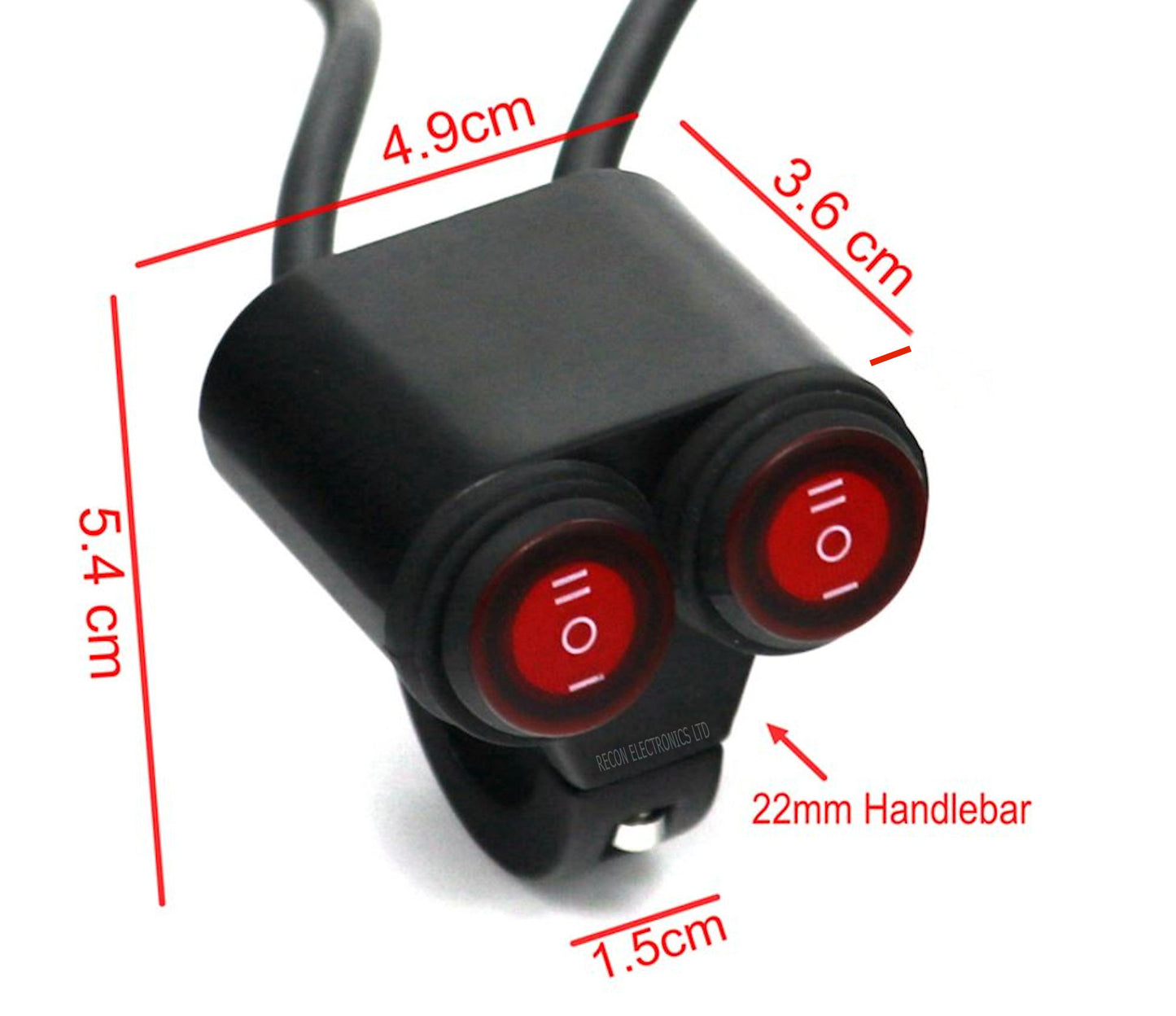 Motorcycle & ATV Handlebar 12v On/Off Switches & Housing - Universal