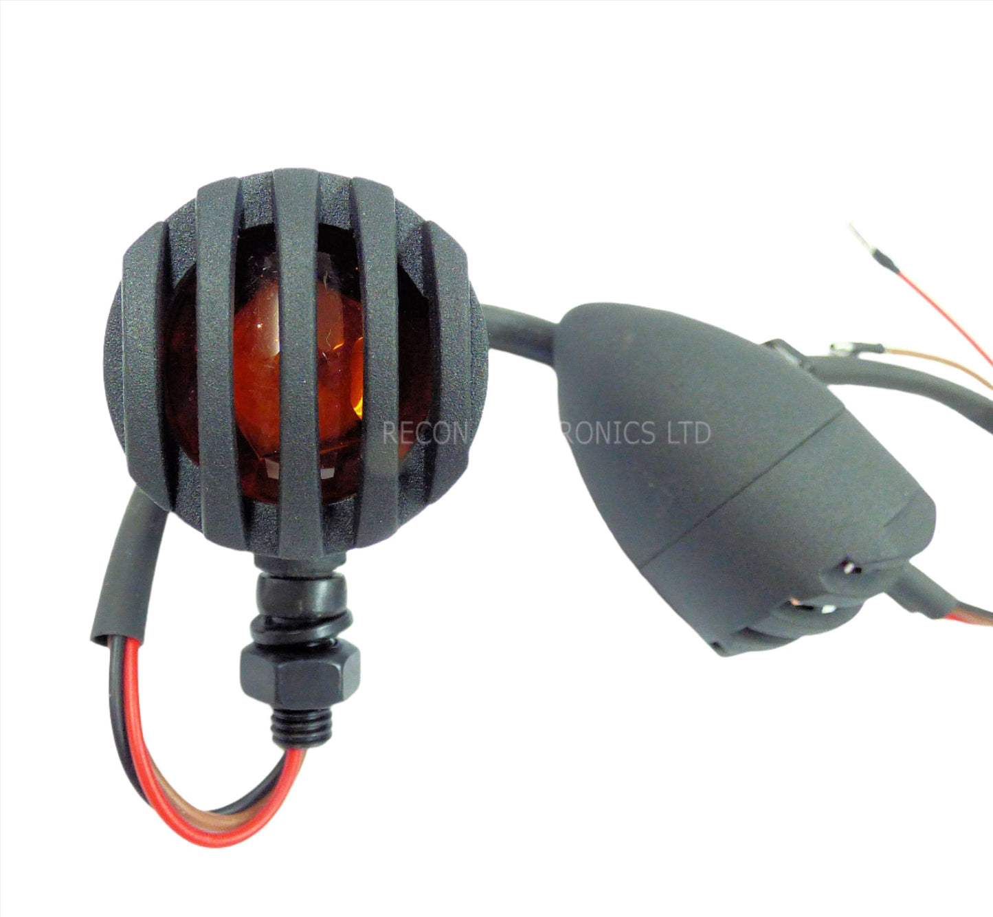 Motorcycle Metal Grate Style Bullet Indicator Lights x 4 Set