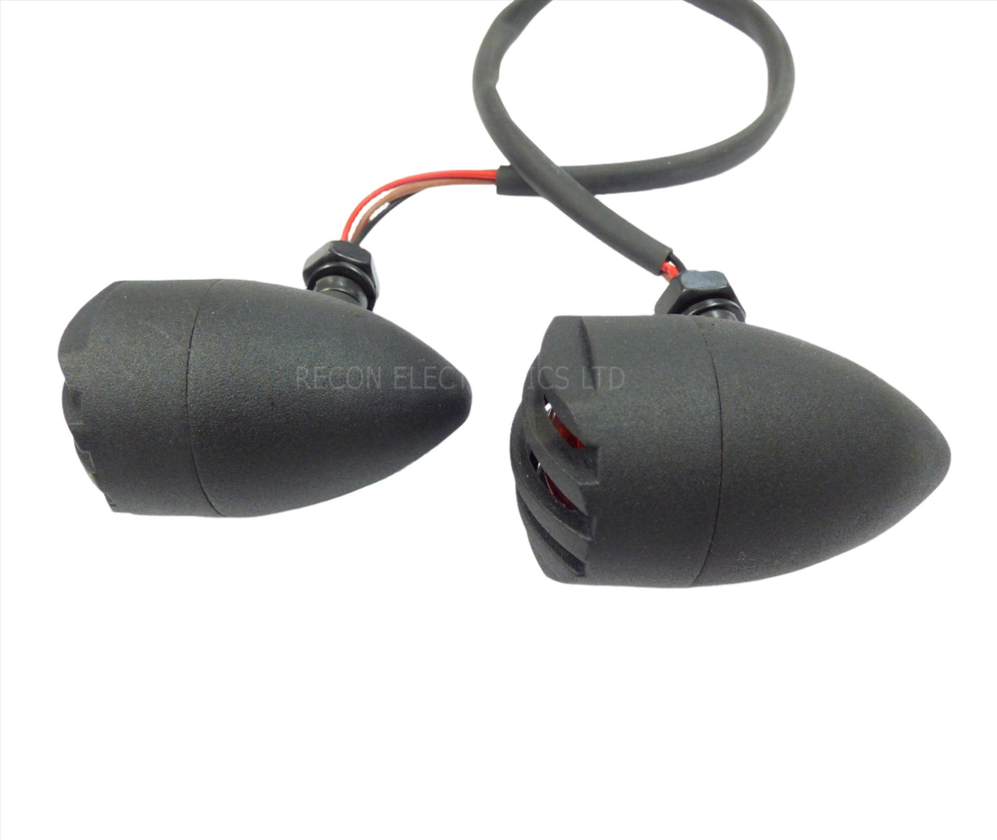 Motorcycle Metal Grate Style Bullet Indicator Lights x 4 Set