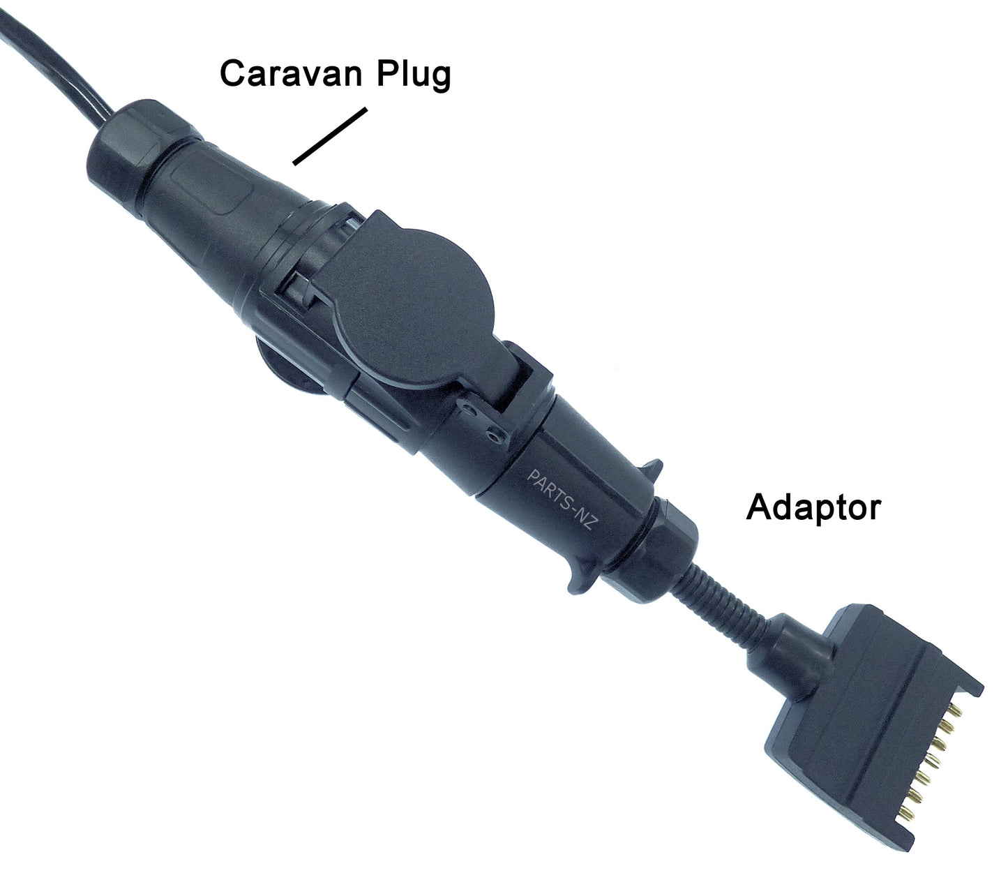 European Caravan Adaptor Plug 13 Pin to 7 Pin Flat