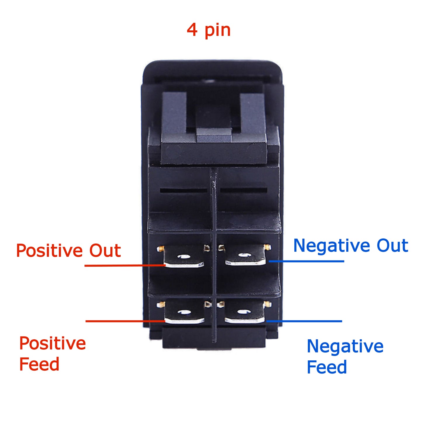Rocker Switch With LED - 12v - 24v Universal
