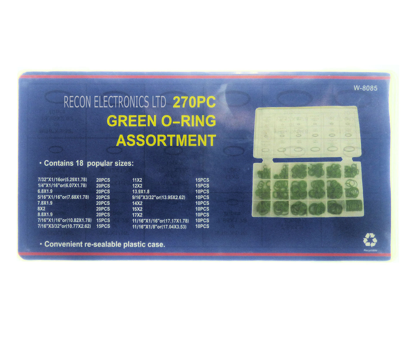 O Ring Set - 270 Pieces - 18 Sizes O Ring Assortment Kit