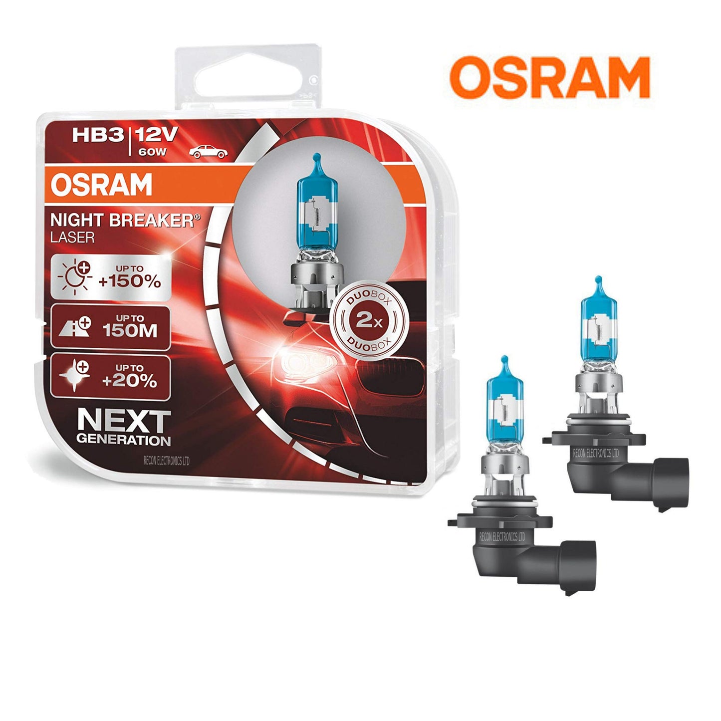 OSRAM Headlight Bulbs HB3 Xenon Gas - 100% Genuine