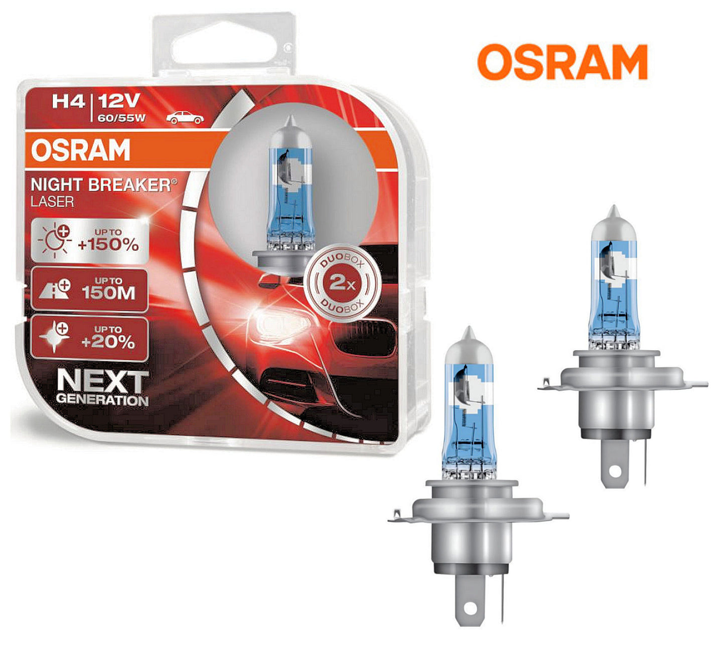 OSRAM Headlight Bulbs H4 Xenon Gas - 100% Genuine