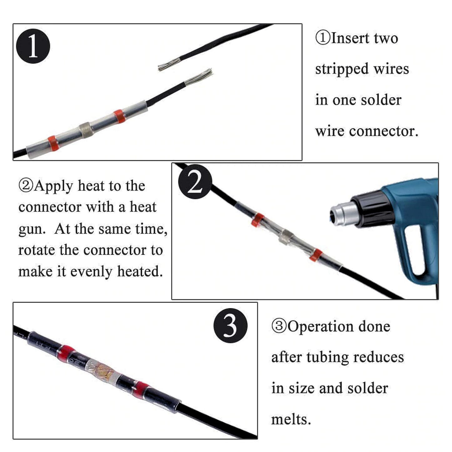 Heat Shrink Waterproof Pre-Soldered Connectors