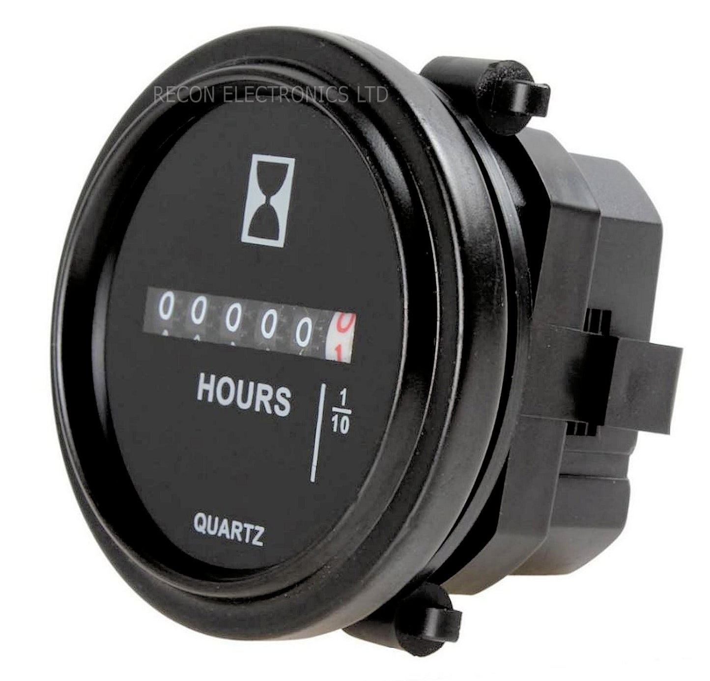 Hour Meter DC 6V - 80V Gauge with Backing Plate & Connectors