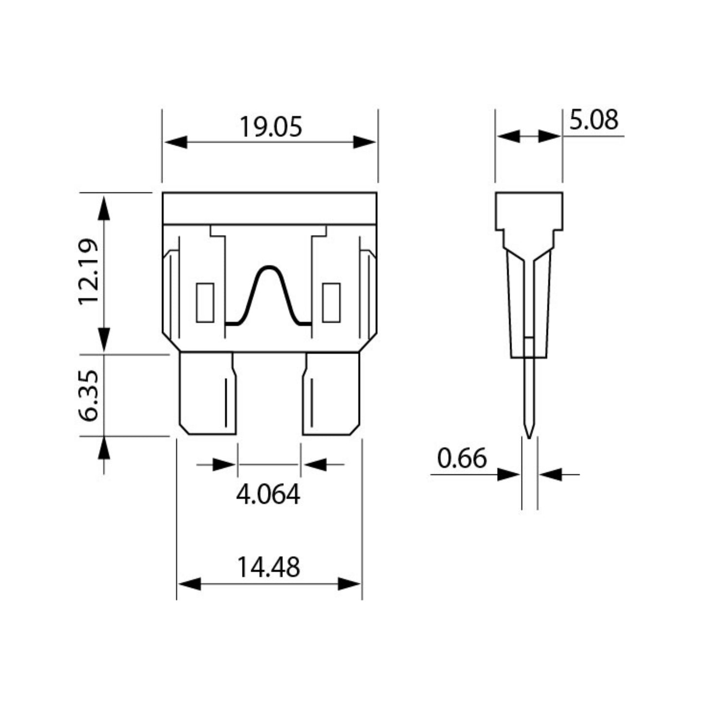 Fuse Inline Blade Standard - Holder & Cover Cap