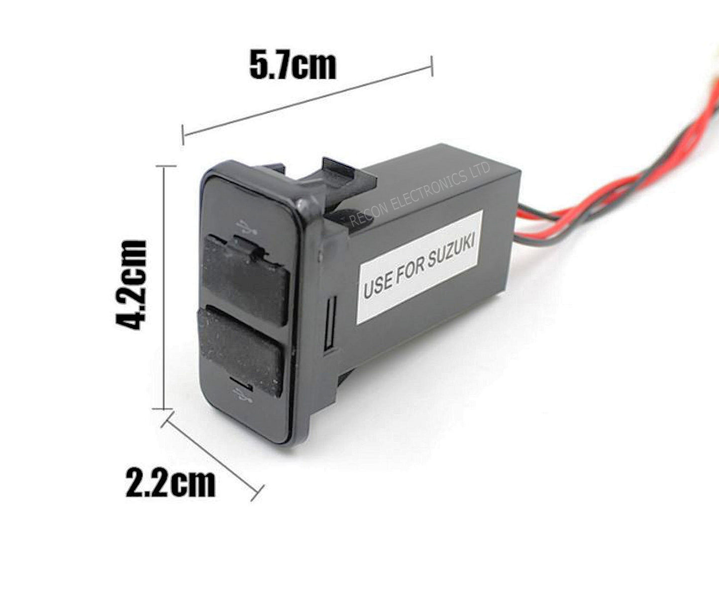Suzuki Mobile Phone Dual USB Fast Charger With Fuse & Wiring