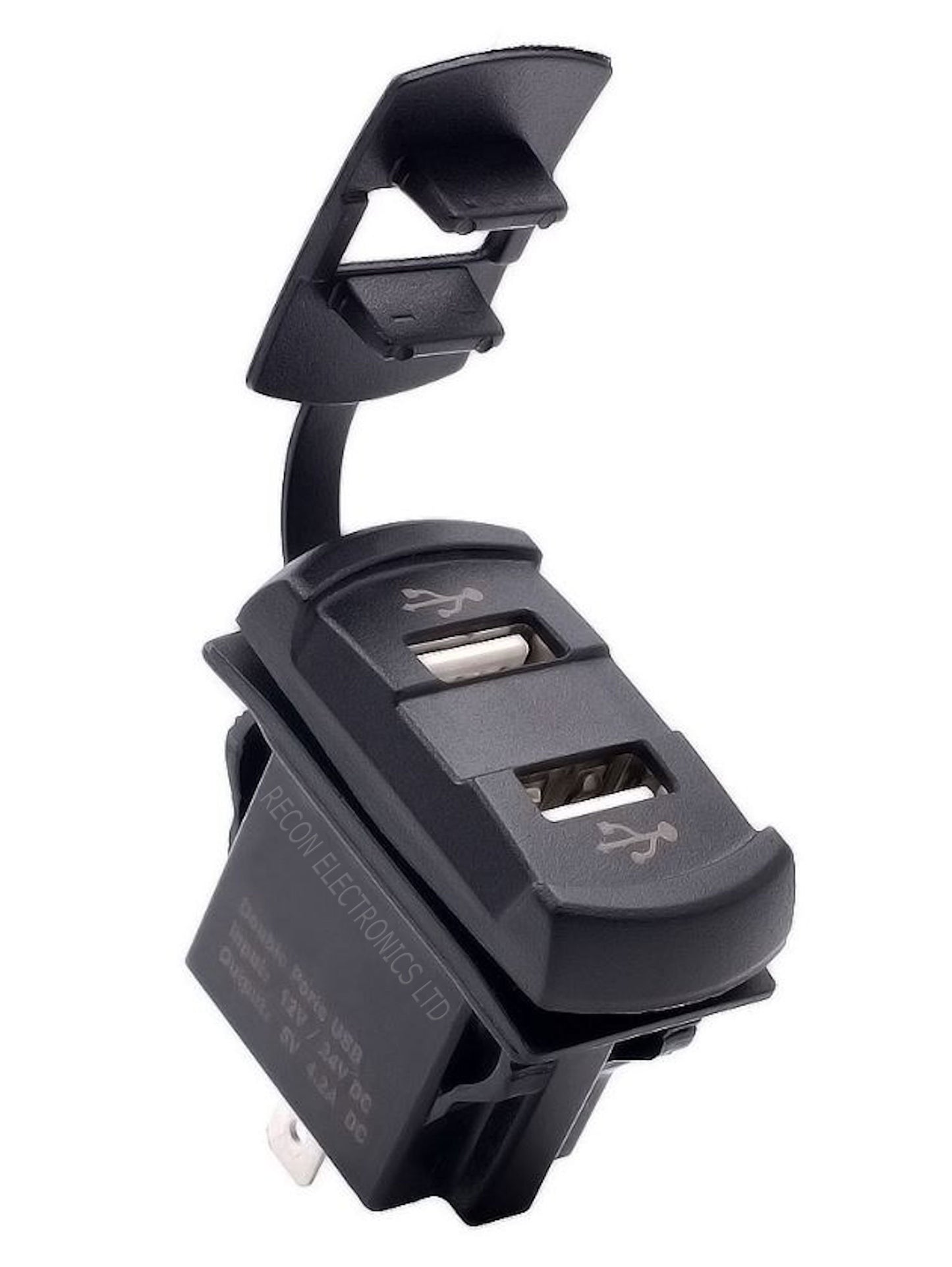 Mobile Phone Dual USB Fast Charger With Built In Voltage Meter - Universal