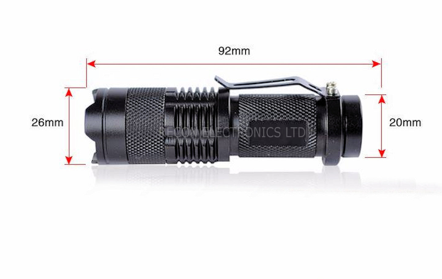 LED UV Torch With Zoom Function