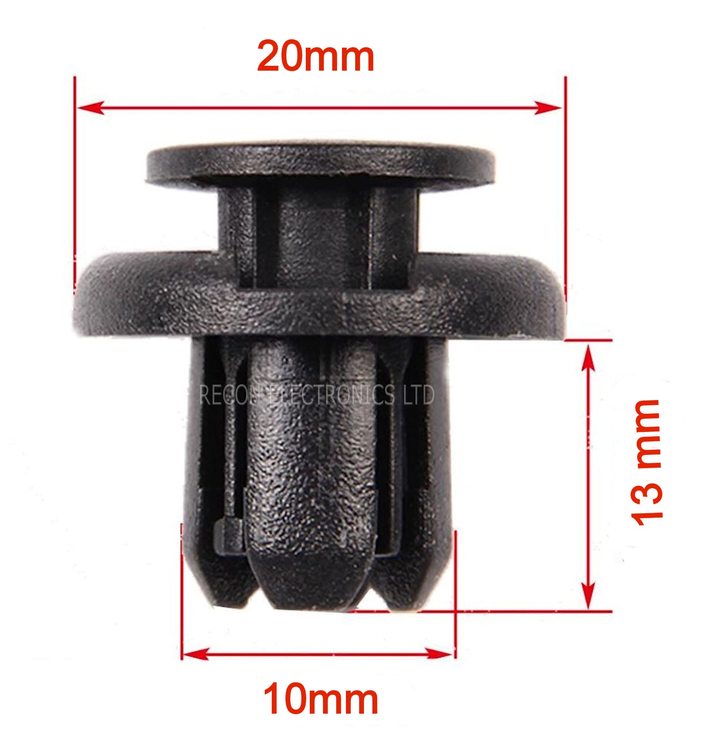 Trim & Tray - Front & Rear Bumper - Nylon Clip Retainers x 10 - Universal