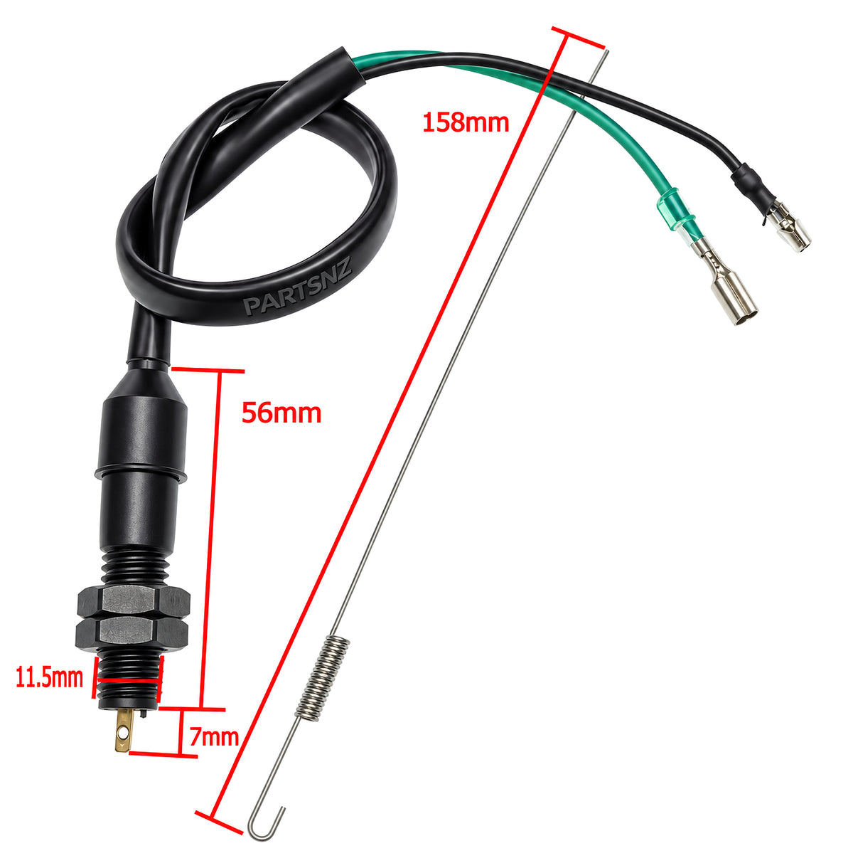 Rear Brake Stop Light Switch & Spring Kit - Motorcycle & ATV