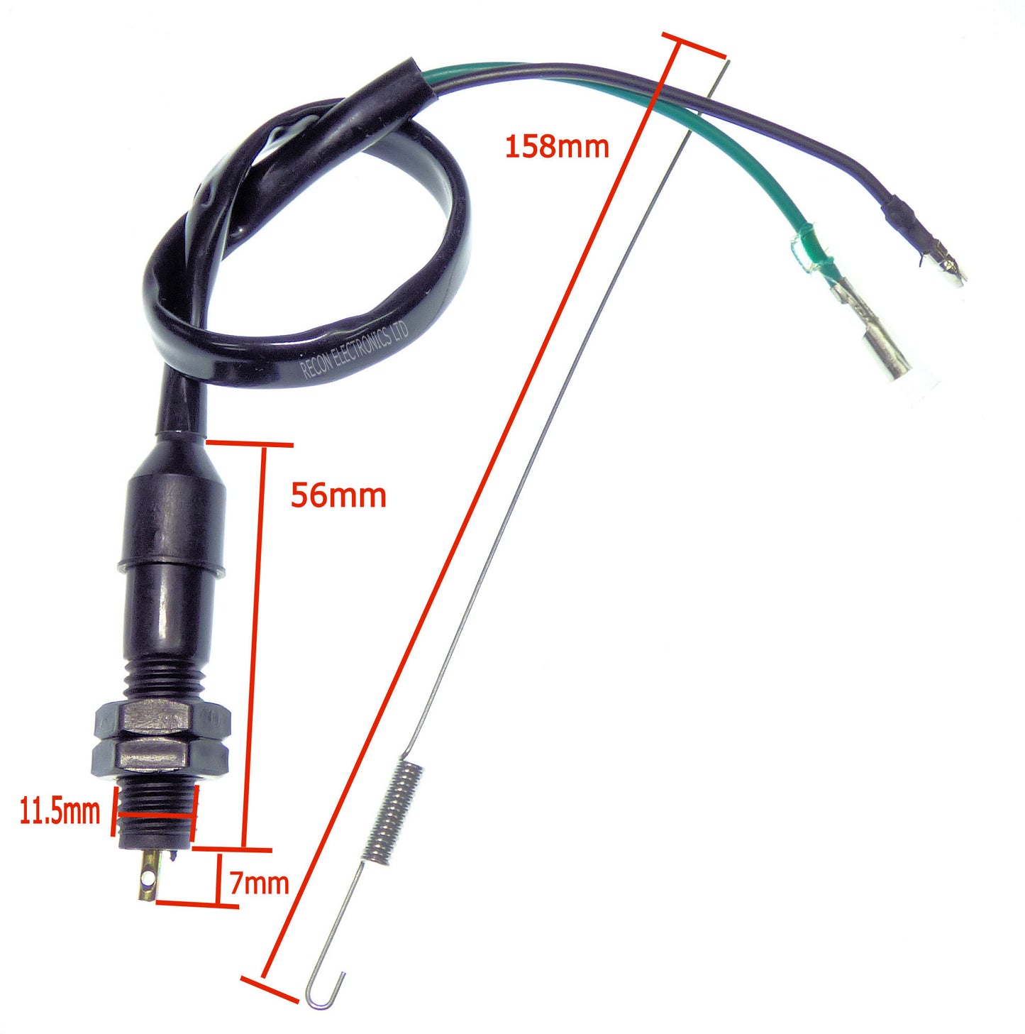 Rear Brake Stop Light Switch & Spring Kit - Motorcycle & ATV