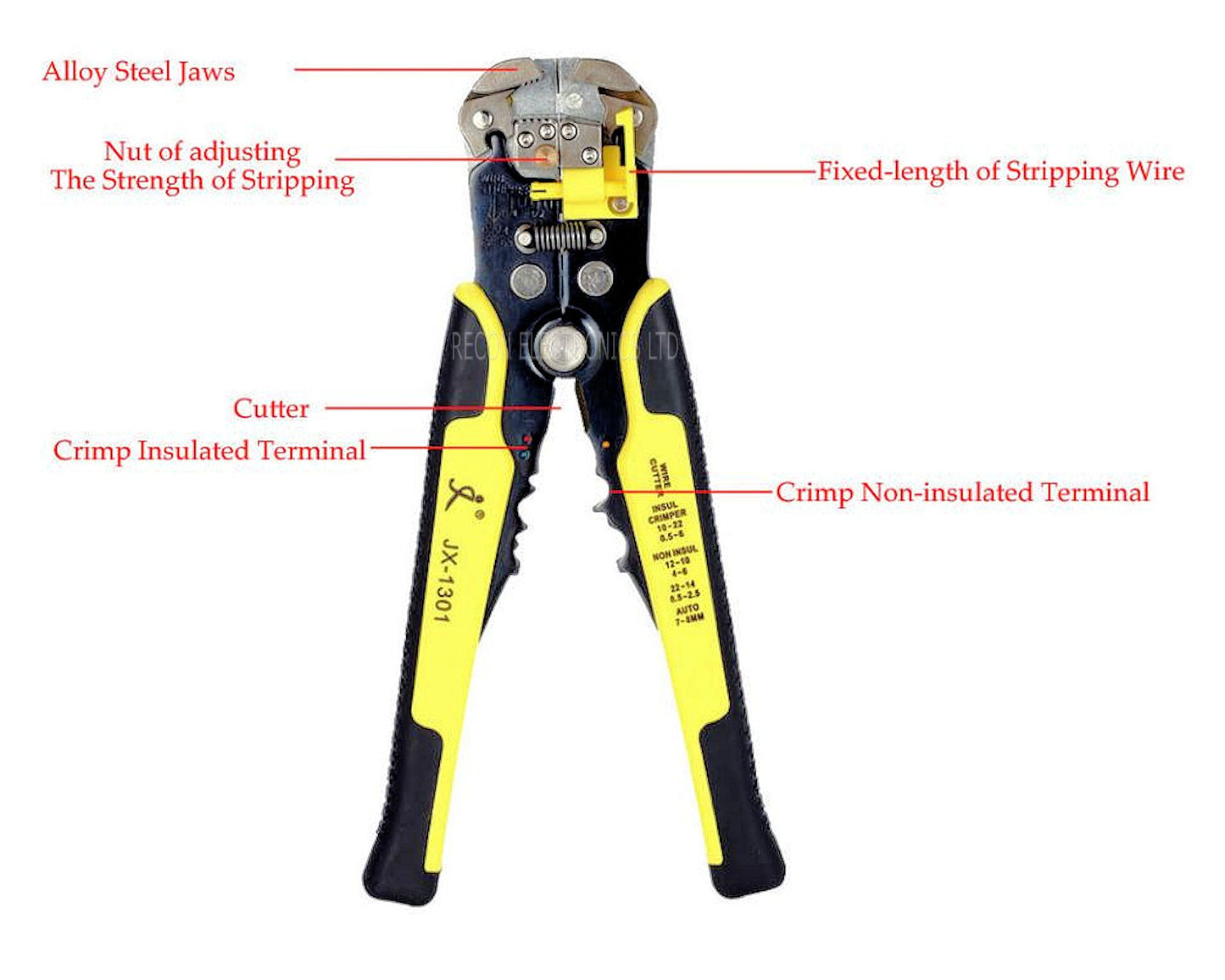 Automatic Wire Stripper / Crimper & Cutter Tool - Heavy Duty