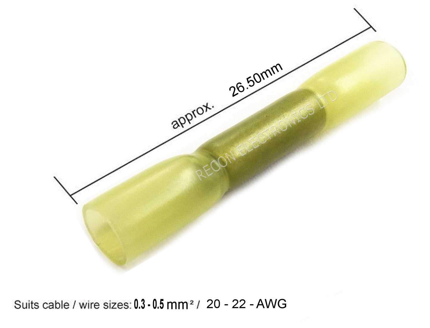Heat Shrink - Butt Wire Crimp - Insulated Waterproof Connectors x 20