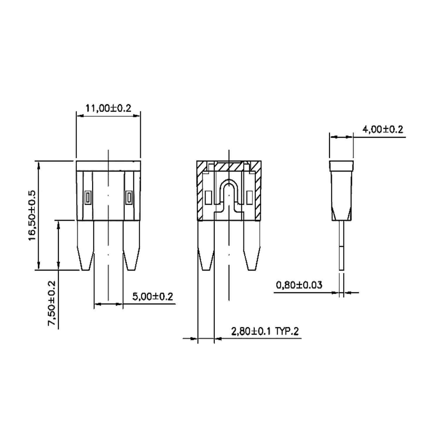 Fuse Inline Blade Mini - Holder & Cover Cap