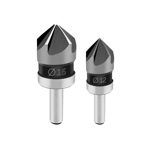 5 Flute Countersink Drill Bit HSS 82 Degree Point Angle 6mm Round Shank For Power Tools