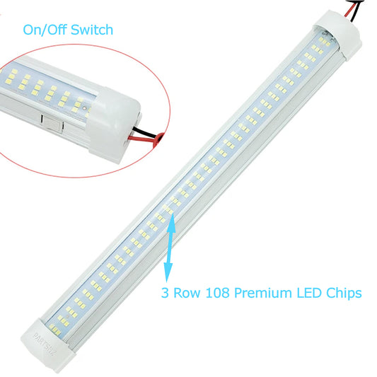 LED Bright Light Tube 12v - 24v With Built in On - Off Switch - PARTSNZ - Premium Parts