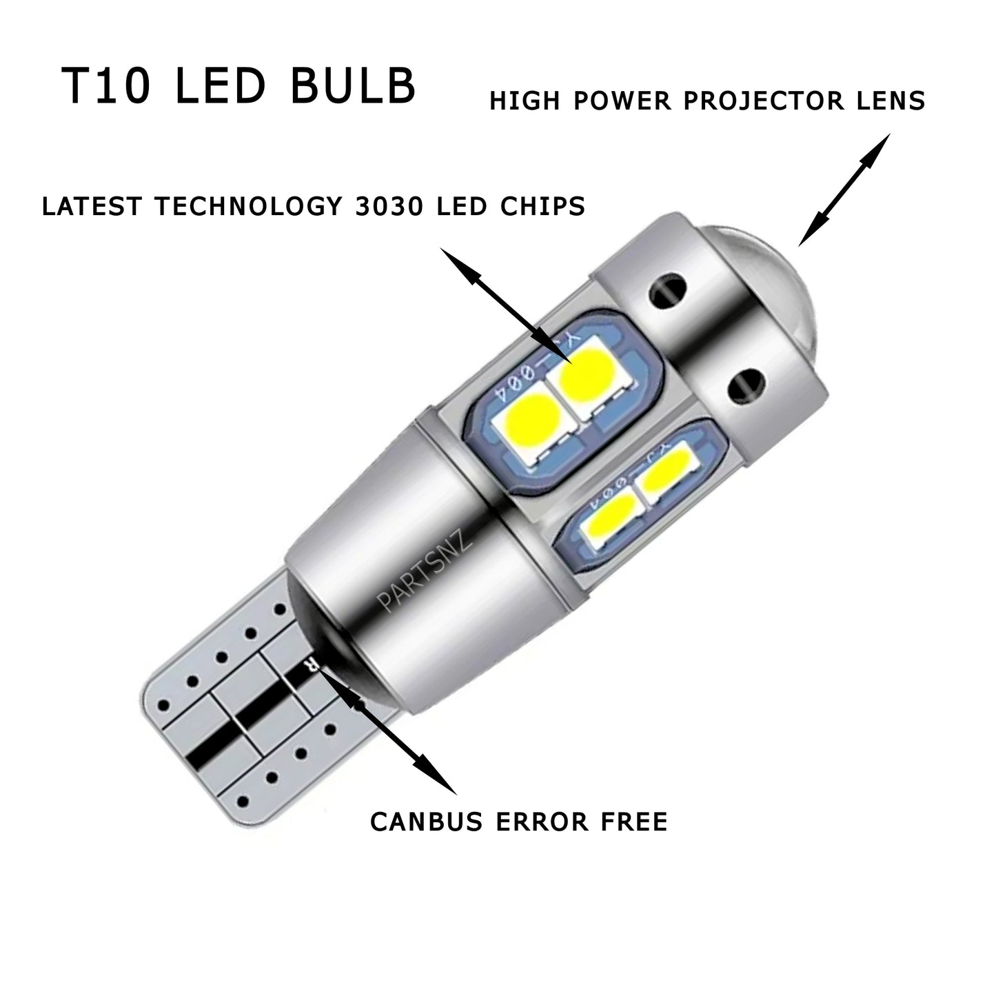 LED Light Bulb 12-Volt T10 High Power Super Bright - PARTSNZ - Premium Parts