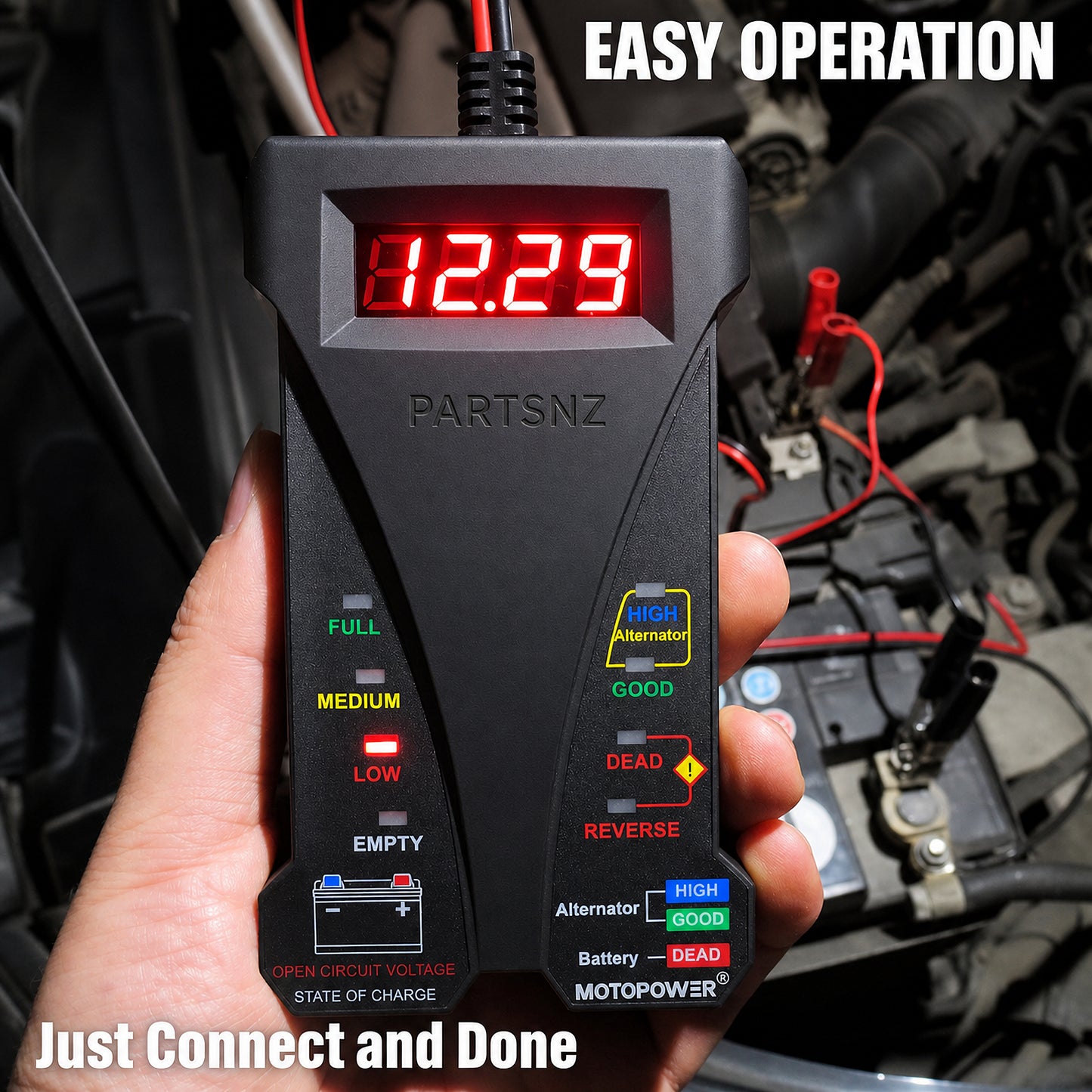 Battery & Alternator Tester With - LED Display