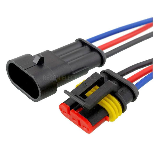 Connector 3 Pin Auto Electrical Weatherproof - Dust Proof