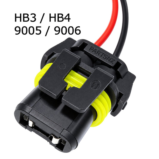 HB3 - 9005 / HB4 - 9006 Weatherproof Male Plug & Wires