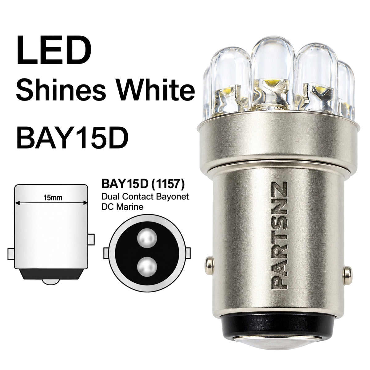 Motorcycle Indicator - Brake White LED Light Bulb