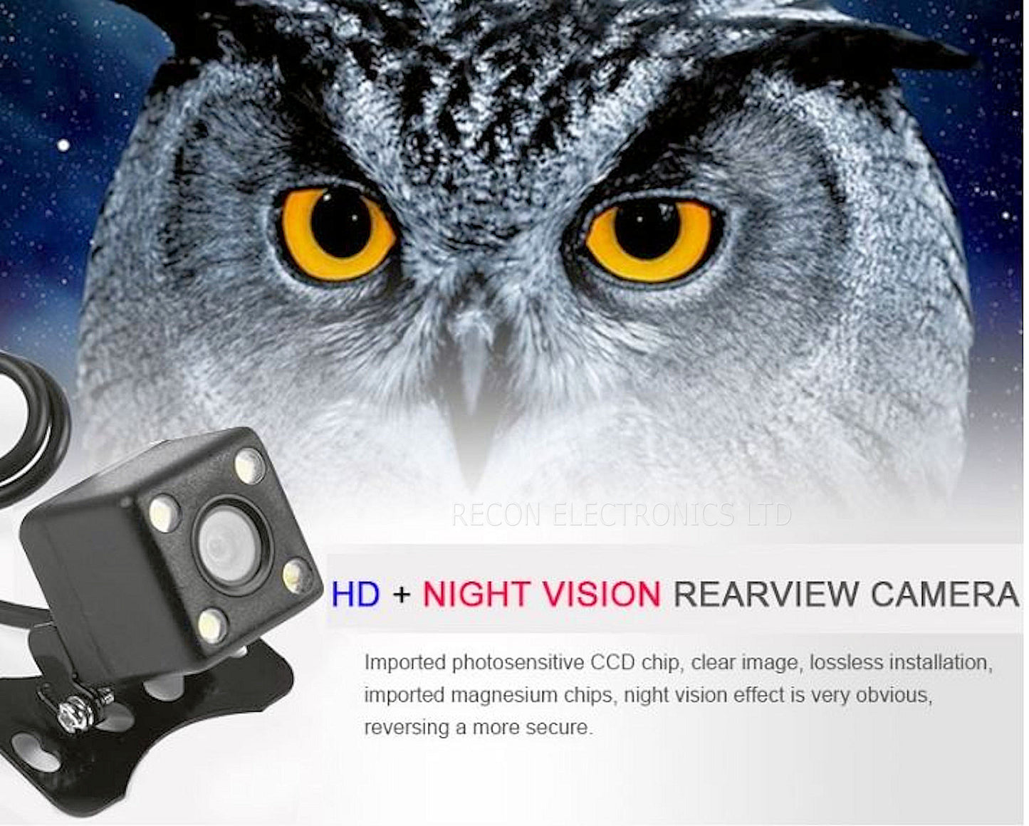 Reversing Camera 12 Volt With Lines & Excellent Night Vision