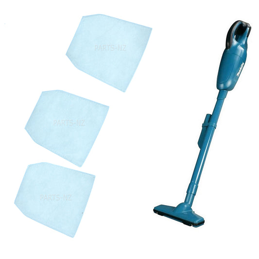 Makita Vacuum Cleaner Washable Filters - 3 Pack