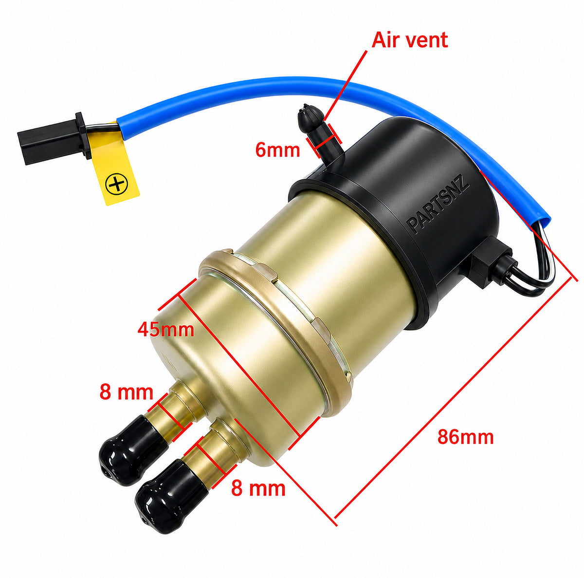 Honda - Kawasaki - Yamaha - Suzuki Motorcycle Fuel Pump - 8mm