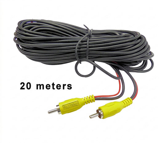 Reversing Camera Male To Male Extension Signal Cable - 20 Meters Long